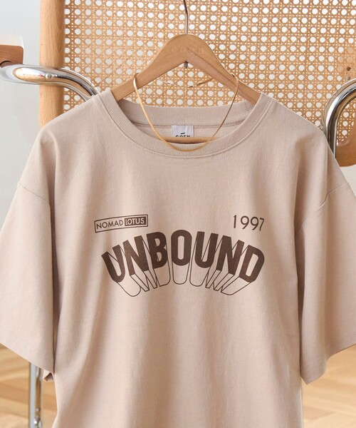 coen(コーエン)の「【汗染み軽減】 立体ロゴ風プリントTシャツ(Tシャツ/カットソー・レディース・ベージュ/オフホワイト/ライトグレー・M/L)」の16枚目の写真