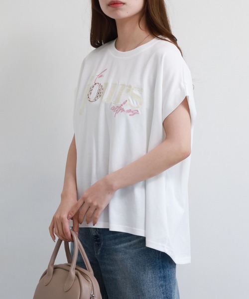 Anna Nicola(アンナニコラ)の「Anna Nicola ロゴ刺繍カットソー(Tシャツ/カットソー・レディース・オフホワイト/ピンク/ライトグリーン・38)」の20枚目の写真