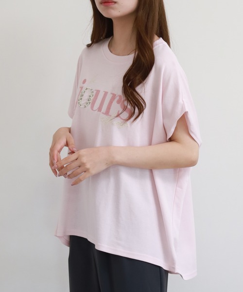 Anna Nicola(アンナニコラ)の「Anna Nicola ロゴ刺繍カットソー(Tシャツ/カットソー・レディース・オフホワイト/ピンク/ライトグリーン・38)」の5枚目の写真