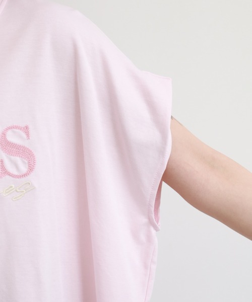 Anna Nicola(アンナニコラ)の「Anna Nicola ロゴ刺繍カットソー(Tシャツ/カットソー・レディース・オフホワイト/ピンク/ライトグリーン・38)」の14枚目の写真