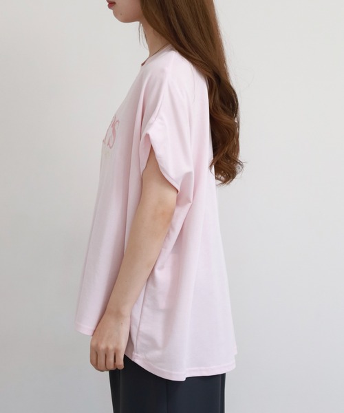 Anna Nicola(アンナニコラ)の「Anna Nicola ロゴ刺繍カットソー(Tシャツ/カットソー・レディース・オフホワイト/ピンク/ライトグリーン・38)」の10枚目の写真