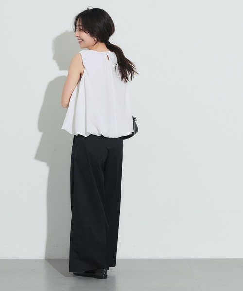 coca(coca)(コカ)の「バルーンノースリーブブラウス(シャツ/ブラウス・レディース・チャコール/ホワイト・L/M/S)」の11枚目の写真