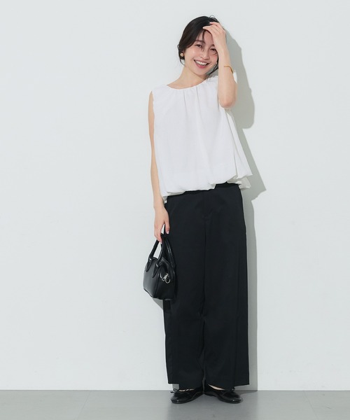 coca(coca)(コカ)の「バルーンノースリーブブラウス(シャツ/ブラウス・レディース・チャコール/ホワイト・L/M/S)」の12枚目の写真