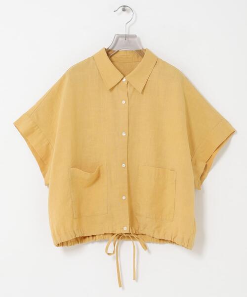 URBAN RESEARCH(アーバンリサーチ)の「ラミーレーヨンハーフスリーブシャツ(シャツ/ブラウス・レディース・ネイビー/ベージュ系その他/ホワイト・FREE)」の13枚目の写真