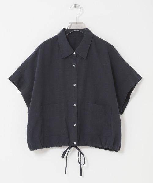 URBAN RESEARCH（アーバンリサーチ）の「ラミーレーヨンハーフスリーブシャツ（シャツ/ブラウス・レディース・ネイビー/ベージュ系その他/ホワイト・FREE）」の21枚目の写真