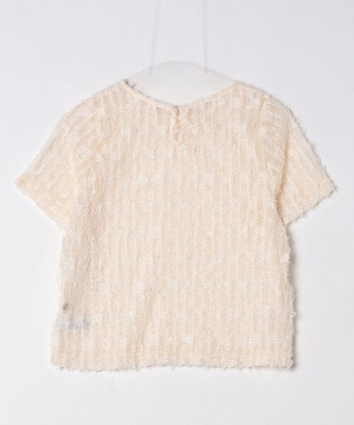 mil（ミル）の「シアーフェザー クロップド トップス【587222】（Tシャツ/カットソー・レディース・アイボリー/ブラック・ONESIZE）」の11枚目の写真