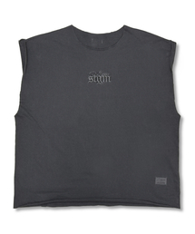 STIGMA（スティグマ）の「RAW-CUT PIGMENT SLEEVELESS CHARCOAL（Tシャツ/カットソー）」