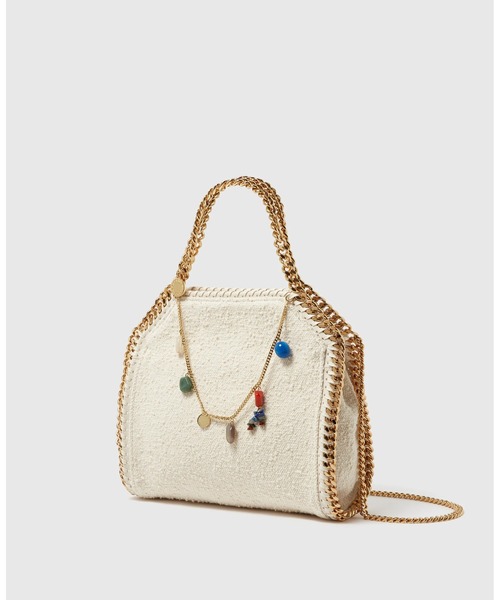 STELLA McCARTNEY(ステラマッカートニー)の「Falabella Charm-Embellished Mini Tote Bag / ファラベラ チャームディテール ミニ トートバッグ(ショルダーバッグ・レディース・ホワイト・ONE SIZE)」の4枚目の写真