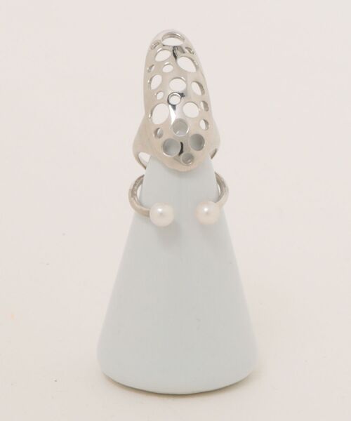 O1Jewerly（オーワンジュエリー）の「【O1jewelry オーワンジュエリー】 レディースリング シルバー925 淡水パール ファランジリング ネイルリング（リング・レディース・ゴールド/シルバー/ピンクゴールド・S/L）」の12枚目の写真
