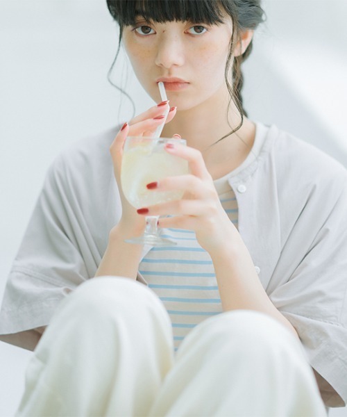 オローネ(オローネ)の「ファインダーロングロングシャツ“5分袖”(シャツ/ブラウス・レディース・グレー/ブラック系その他・FREE)」の15枚目の写真