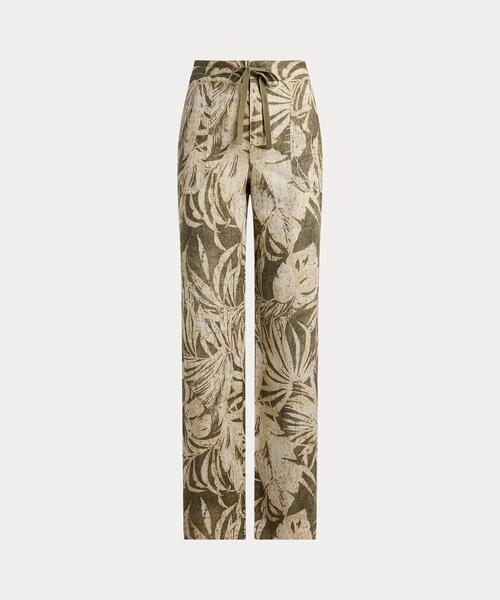 LAUREN RALPH LAUREN(ローレン ラルフ ローレン)の「パームフロンドプリント リネン ワイドレッグ パンツ(その他パンツ・レディース・グリーン系2・00/4/0/2)」の6枚目の写真