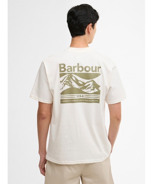 Barbour(バブアー)の「Camberオーバーサイズ バックプリントTシャツ(Tシャツ/カットソー・メンズ・オリーブ/ホワイト・36/38/40/42)」の1枚目の写真