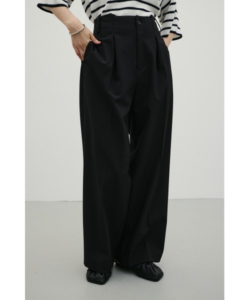 STYLEMIXER(スタイルミキサー)の「バックタックワイドパンツ(スラックス・レディース・ブラック/アイボリー/ブラウン・MEDIUM/SMALL)」の18枚目の写真