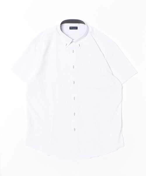 TOKYO SHIRTS（トウキョウシャツ）の「【吸水速乾】【COFREX】 形態安定ノンアイロン ボタンダウン 半袖ビジネスワイシャツ（大きいサイズ）（ビジネスシャツ・メンズ・グレー・首回り47cm/首回り45cm）」の6枚目の写真