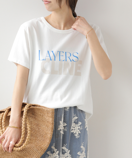 JOURNAL STANDARD relume(ジャーナルスタンダード レリューム)の「CLINEポップロゴTEE(Tシャツ/カットソー・レディース・ライトグリーン/チャコールグレー/ホワイト・FREE)」の1枚目の写真