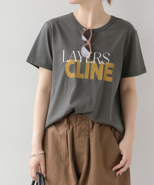 JOURNAL STANDARD relume(ジャーナルスタンダード レリューム)の「CLINEポップロゴTEE(Tシャツ/カットソー・レディース・ライトグリーン/チャコールグレー/ホワイト・FREE)」の2枚目の写真