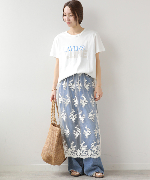 JOURNAL STANDARD relume(ジャーナルスタンダード レリューム)の「CLINEポップロゴTEE(Tシャツ/カットソー・レディース・ライトグリーン/チャコールグレー/ホワイト・FREE)」の5枚目の写真