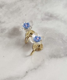 YU-KA:フラワーデザインイヤリング Flower design earrings