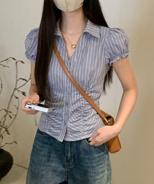 HALEY PESCA(ヘーリーペスカ)の「HALEY PESCA/フロントドロスト オープンカラー半袖シャツ(シャツ/ブラウス・レディース・ホワイト系/ホワイト/その他/ブラック系/ライトブルー・FREE)」の17枚目の写真