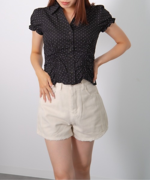 HALEY PESCA(ヘーリーペスカ)の「HALEY PESCA/フロントドロスト オープンカラー半袖シャツ(シャツ/ブラウス・レディース・ホワイト系/ホワイト/その他/ブラック系/ライトブルー・FREE)」の19枚目の写真