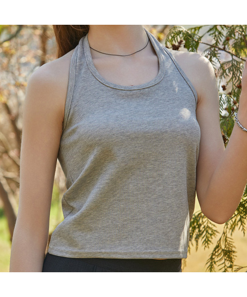 KOLEAT(コレット)の「(4色) ホルターネック無地ブラトップインナーキャミソール616MJ(Tシャツ/カットソー・レディース・ブラック/ブルー/ホワイト/グレー・FREE)」の3枚目の写真