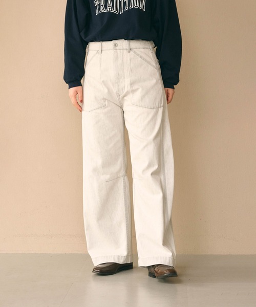 kha:ki(カーキ)の「「KHA:KI / カーキ」TYPE-35 DENIM TROUSERS(その他パンツ・レディース・グレー/インディゴブルー・1/2)」の1枚目の写真