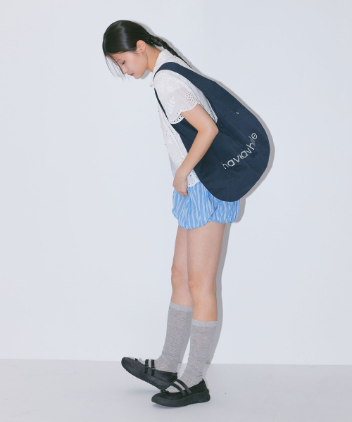 HAVEAWHALE（ハブアホエール）の「cotton eco bag (NA)（ショルダーバッグ・レディース・その他・FREE）」の4枚目の写真