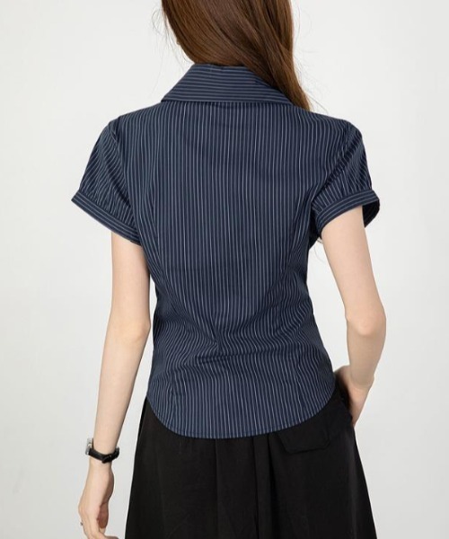 semplice（センプリチェ）の「シャツ【韓国ファッション】（シャツ/ブラウス・レディース・ネイビー・XL/L/M/S）」の9枚目の写真