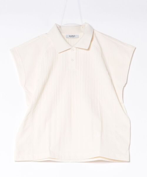 A.P.C. GOLF（アー・ペー・セー ゴルフ）の「Lina Sleeveless（Tシャツ/カットソー・レディース・グリーン/オフホワイト・S）」の2枚目の写真