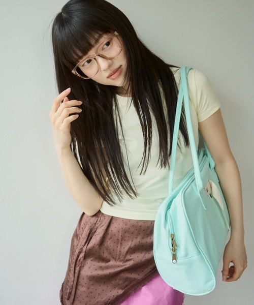 common gull products.（コモンガルプロダクツ）の「キラメキのボストン（ボストンバッグ・レディース・ライトブルー/パープル/アイボリー・FREE）」の11枚目の写真