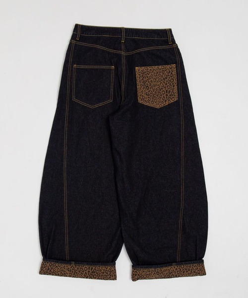 WEGO（ウィゴー）の「WEGO/【26年春夏新作】パッチワークカーブパンツ（デニムパンツ・メンズ・ブラック系3/インディゴブルー・LARGE/MEDIUM）」の9枚目の写真