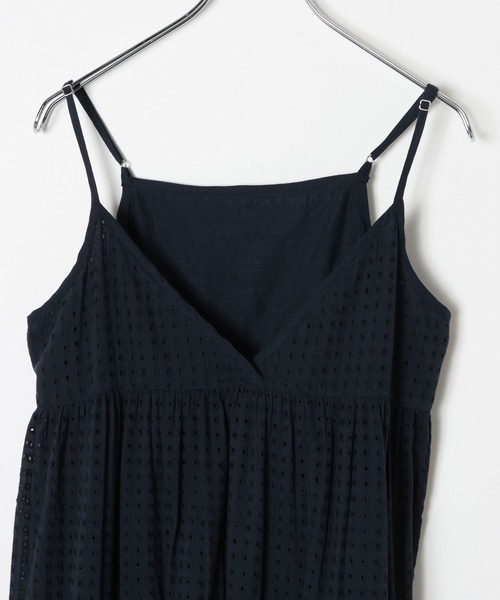 AMERICAN RAG CIE（アメリカンラグシー）の「【AMERICAN RAG CIE】 インディアキャミドレスワンピース（WOMEN)（ワンピース・レディース・ネイビー/オフホワイト・FREE）」の6枚目の写真