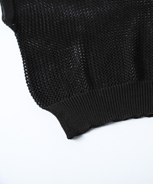 AMELY（エミリー）の「フレンチスリーブニットトップス（Tシャツ/カットソー・レディース・ブラック/ホワイト・フリー）」の12枚目の写真