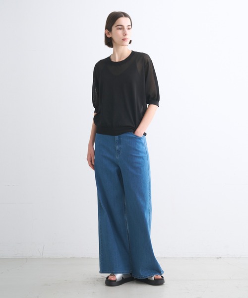 three dots(スリードッツ)の「シアールレックス トップス(ニット/セーター・レディース・ホワイト/グレー/ブラック/ベージュ・SMALL)」の8枚目の写真