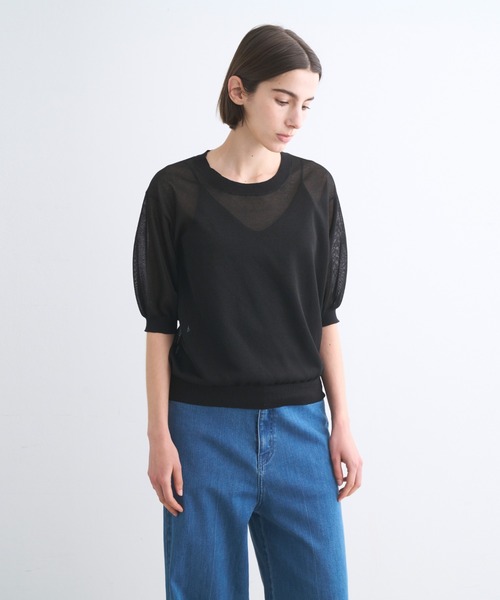 three dots(スリードッツ)の「シアールレックス トップス(ニット/セーター・レディース・ホワイト/グレー/ブラック/ベージュ・SMALL)」の12枚目の写真