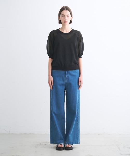three dots(スリードッツ)の「シアールレックス トップス(ニット/セーター・レディース・ホワイト/グレー/ブラック/ベージュ・SMALL)」の7枚目の写真