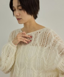 シアーモヘアケーブルプルオーバー