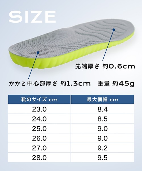 ORiental TRaffic(オリエンタルトラフィック)の「高反発 クッション セルフカット インソール /INSOLE(02)(インソール/シューズクッション・レディース・グレー・28.0cm/27.0cm/26.0cm/25.0cm/24.0cm/23.0cm)」の10枚目の写真