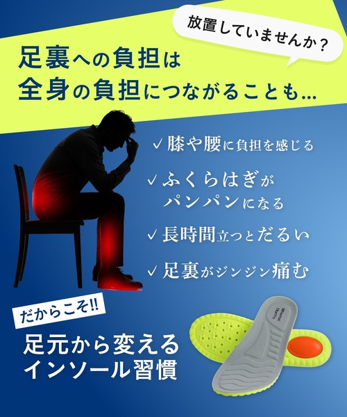 ORiental TRaffic(オリエンタルトラフィック)の「高反発 クッション セルフカット インソール /INSOLE(02)(インソール/シューズクッション・レディース・グレー・28.0cm/27.0cm/26.0cm/25.0cm/24.0cm/23.0cm)」の8枚目の写真