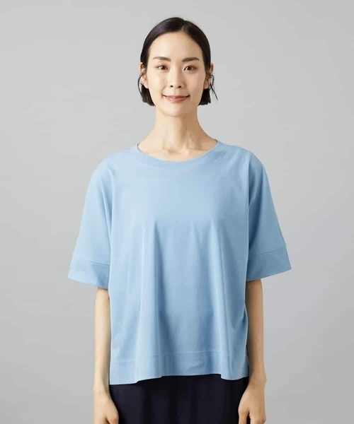 MICHEL KLEIN(ミッシェル・クラン)の「袖口アクセントプルオーバー(Tシャツ/カットソー・レディース・ダークインディゴブルー/ホワイト/ネイビー・38)」の18枚目の写真