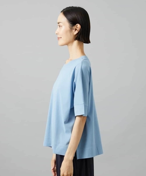 MICHEL KLEIN(ミッシェル・クラン)の「袖口アクセントプルオーバー(Tシャツ/カットソー・レディース・ダークインディゴブルー/ホワイト/ネイビー・38)」の19枚目の写真