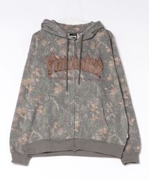 【THRASHER / スラッシャー】裏起毛 柄アソートアップリケ ジップアップパーカー