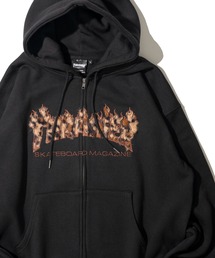 THRASHER（スラッシャー）の「【THRASHER   スラッシャー】裏起毛 柄アソートアップリケ ジップアップパーカー（パーカー）」