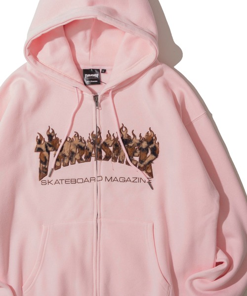 ツ*ヌ様 Thrasher girl コラボ超希少　パーカー　古着 THRASHER｜スラッシャー（レディース）のパーカー通販 - ZOZOTOWN