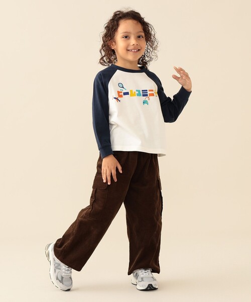 BEAMS mini（ビームスミニ）の「カタカナ ラグラン Tシャツ 2026FW (90～140cm)（Tシャツ/カットソー・キッズ・オフホワイト/ホワイト系その他5・100/90/140/110/120/130）」の4枚目の写真