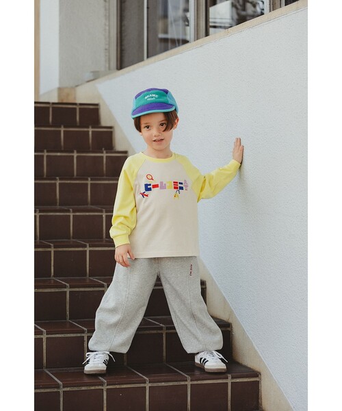 BEAMS mini（ビームスミニ）の「カタカナ ラグラン Tシャツ 2026FW (90～140cm)（Tシャツ/カットソー・キッズ・オフホワイト/ホワイト系その他5・100/90/140/110/120/130）」の7枚目の写真