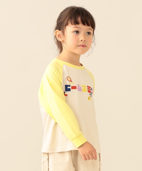 BEAMS mini（ビームスミニ）の「カタカナ ラグラン Tシャツ 2026FW (90～140cm)（Tシャツ/カットソー・キッズ・オフホワイト/ホワイト系その他5・100/90/140/110/120/130）」の9枚目の写真