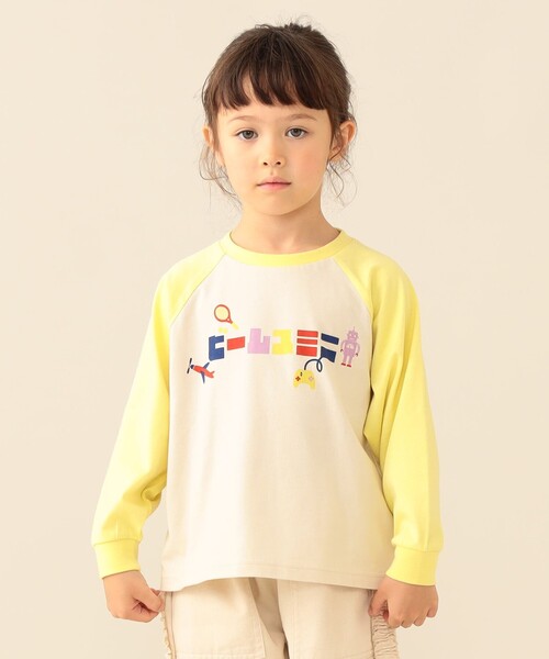 BEAMS mini（ビームスミニ）の「カタカナ ラグラン Tシャツ 2026FW (90～140cm)（Tシャツ/カットソー・キッズ・オフホワイト/ホワイト系その他5・100/90/140/110/120/130）」の10枚目の写真