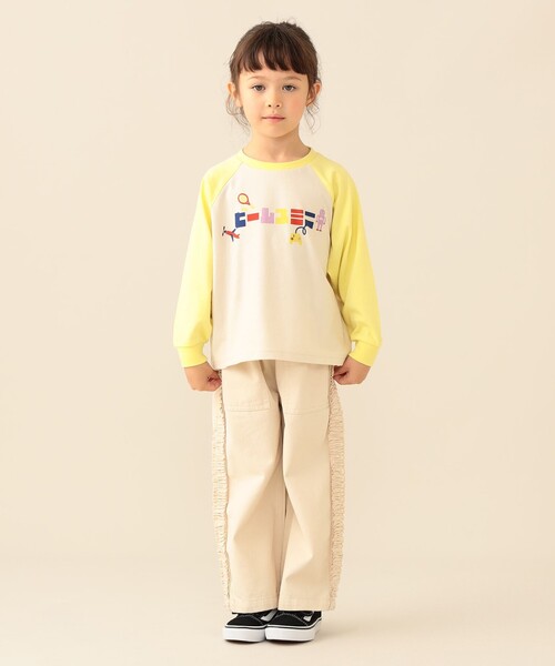 BEAMS mini（ビームスミニ）の「カタカナ ラグラン Tシャツ 2026FW (90～140cm)（Tシャツ/カットソー・キッズ・オフホワイト/ホワイト系その他5・100/90/140/110/120/130）」の11枚目の写真