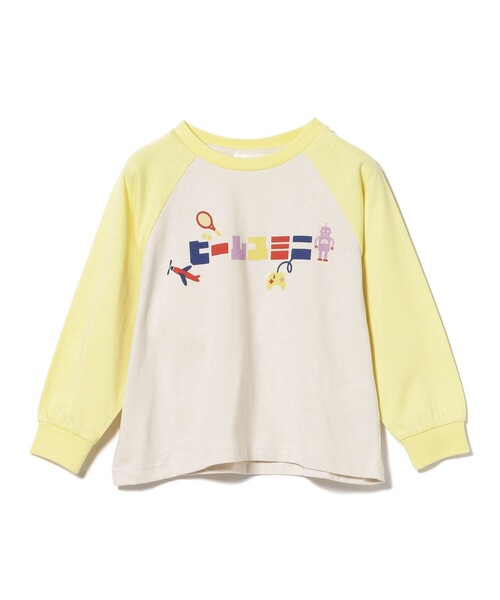 BEAMS mini（ビームスミニ）の「カタカナ ラグラン Tシャツ 2026FW (90～140cm)（Tシャツ/カットソー・キッズ・オフホワイト/ホワイト系その他5・100/90/140/110/120/130）」の12枚目の写真